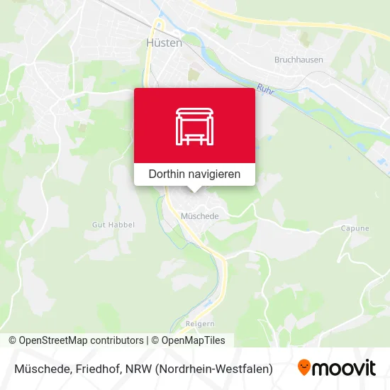 Müschede, Friedhof Karte