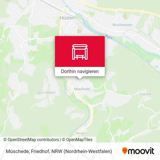 Müschede, Friedhof Karte