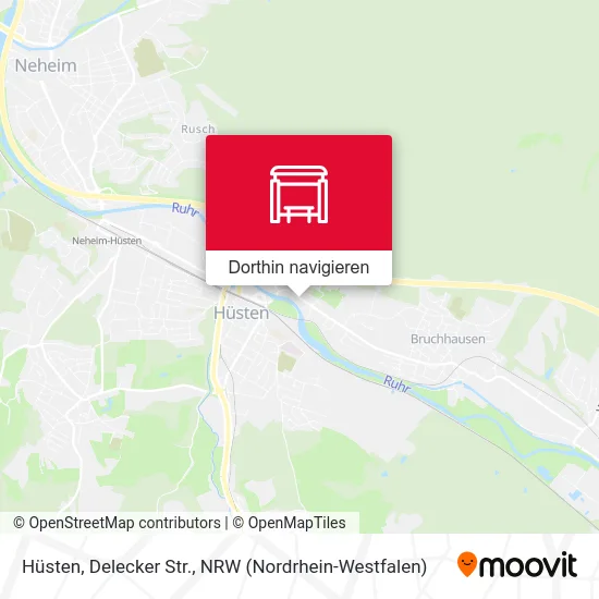 Hüsten, Delecker Str. Karte