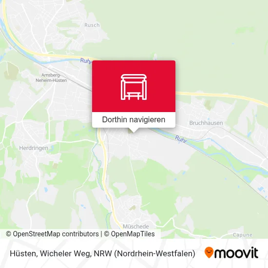 Hüsten, Wicheler Weg Karte