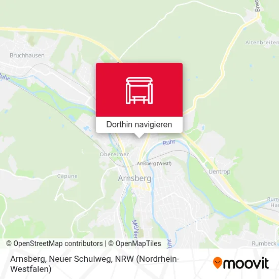 Arnsberg, Neuer Schulweg Karte