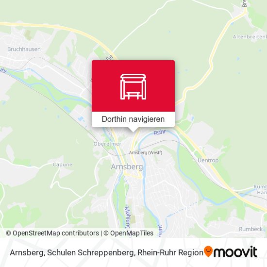 Arnsberg, Schulen Schreppenberg Karte