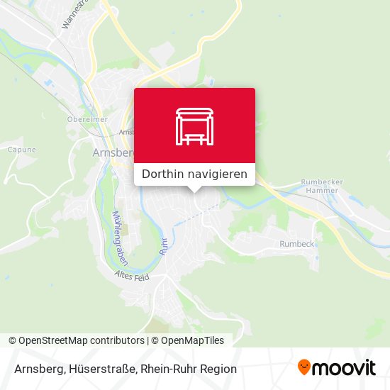 Arnsberg, Hüserstraße Karte