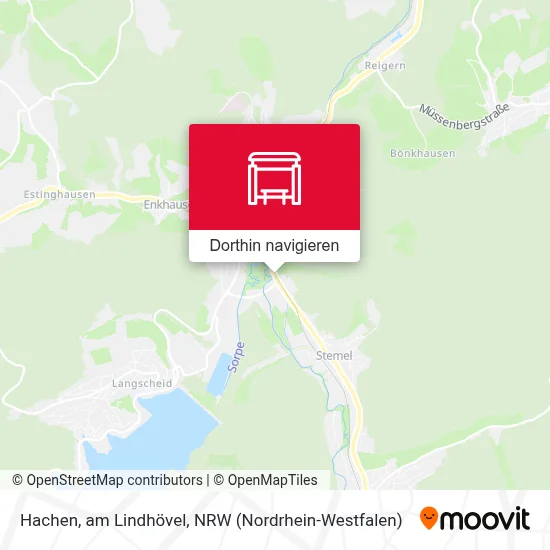 Hachen, am Lindhövel Karte