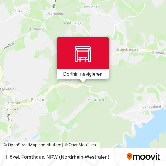 Hövel, Forsthaus Karte