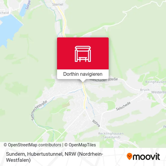 Sundern, Hubertustunnel Karte