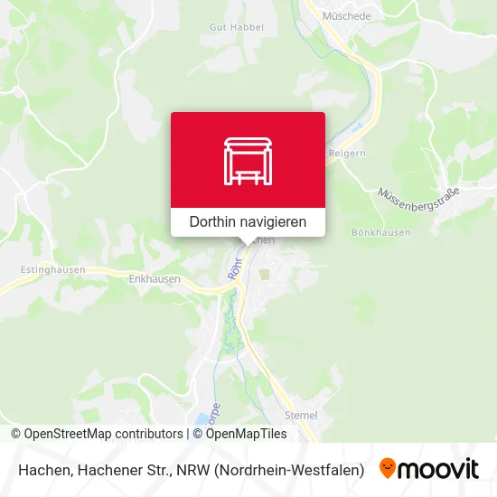 Hachen, Hachener Str. Karte