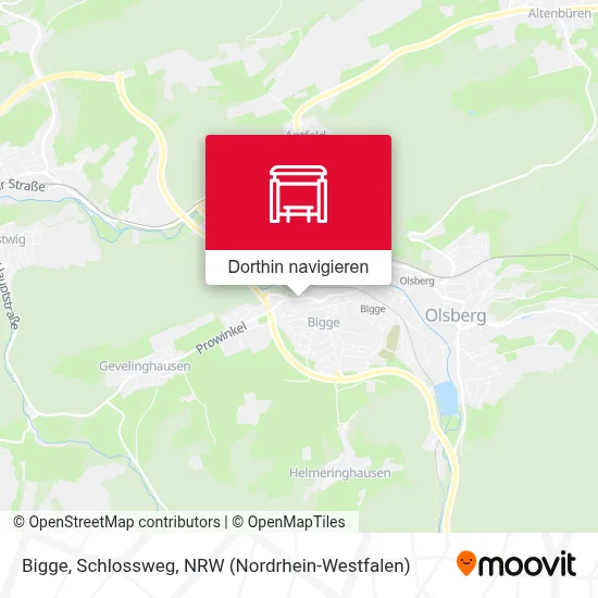 Bigge, Schlossweg Karte