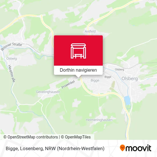 Bigge, Losenberg Karte