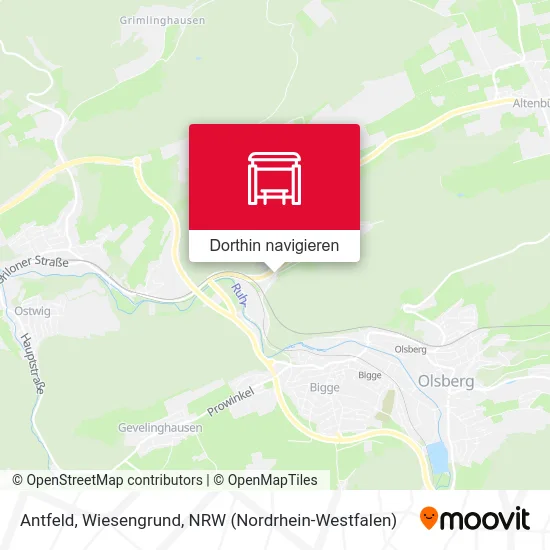 Antfeld, Wiesengrund Karte