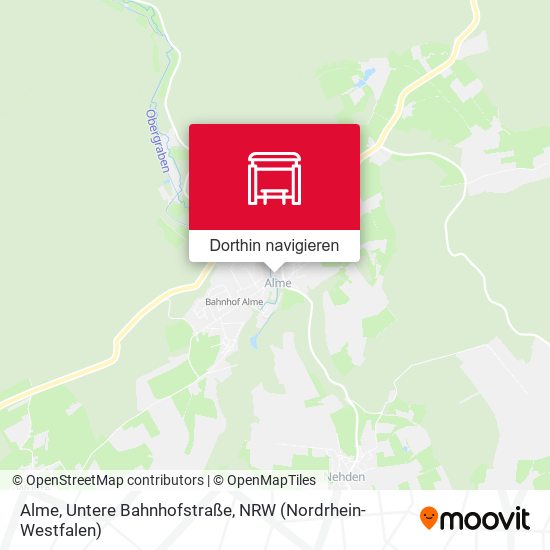 Alme, Untere Bahnhofstraße Karte