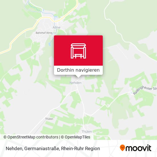 Nehden, Germaniastraße Karte