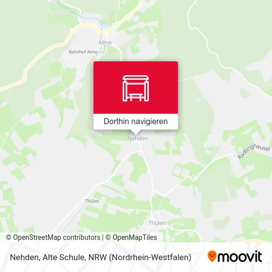 Nehden, Alte Schule Karte