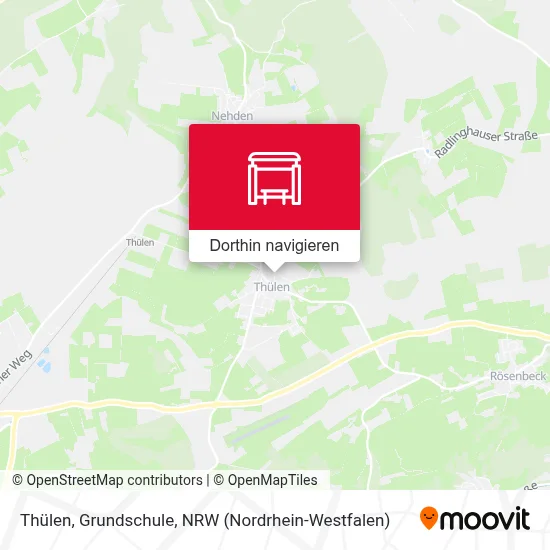 Thülen, Grundschule Karte