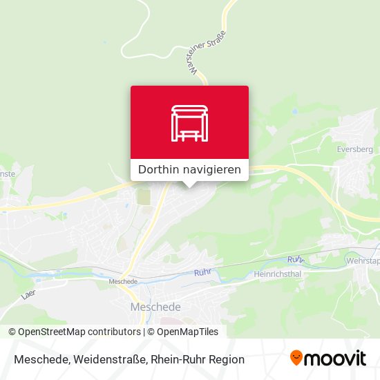 Meschede, Weidenstraße Karte