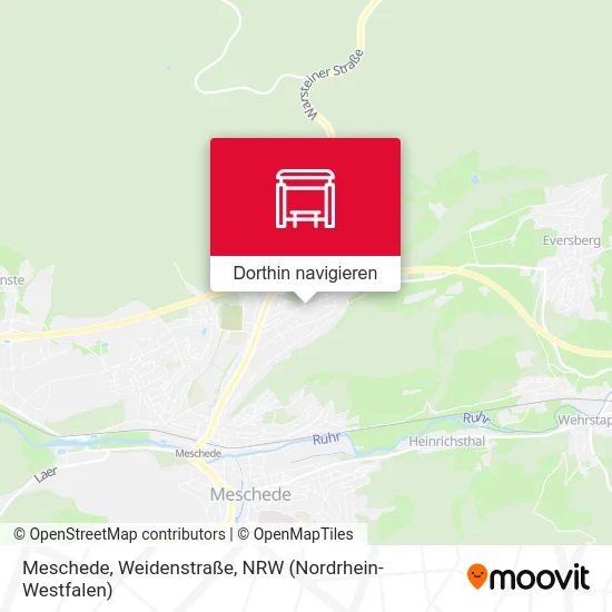 Meschede, Weidenstraße Karte