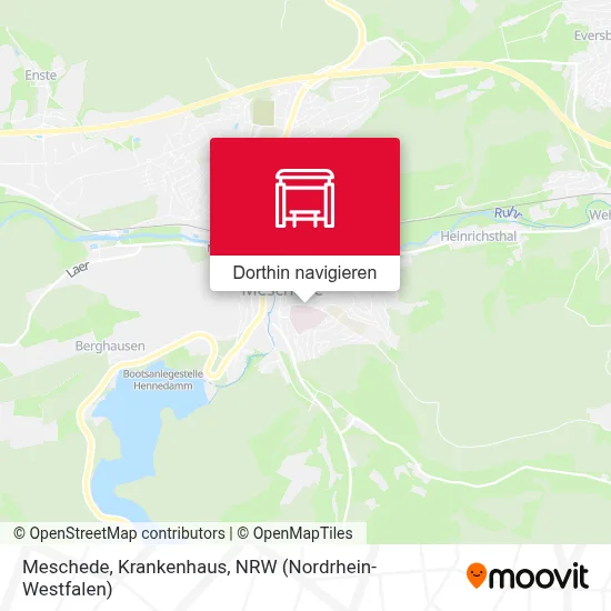 Meschede, Krankenhaus Karte