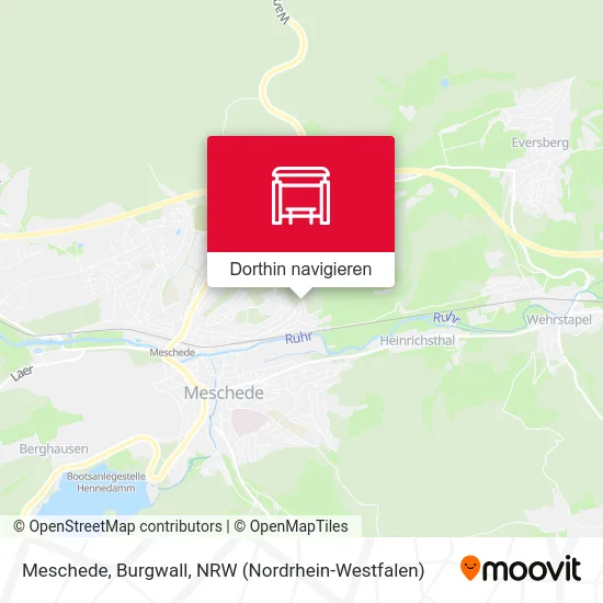 Meschede, Burgwall Karte
