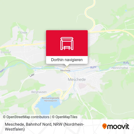 Meschede, Bahnhof Nord Karte