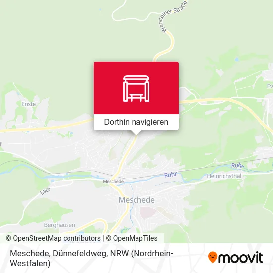 Meschede, Dünnefeldweg Karte
