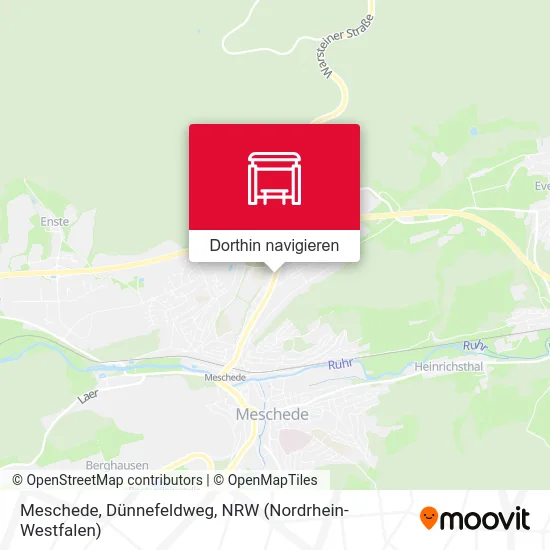 Meschede, Dünnefeldweg Karte