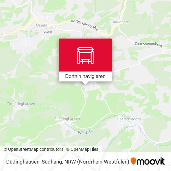 Düdinghausen, Südhang Karte
