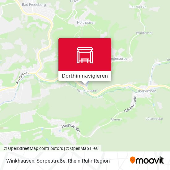 Winkhausen, Sorpestraße Karte