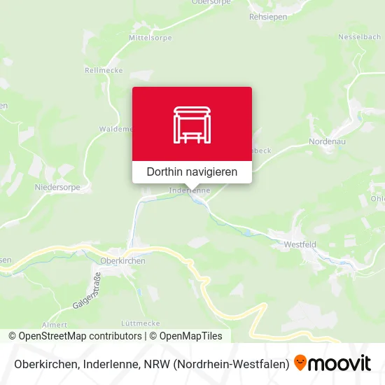 Oberkirchen, Inderlenne Karte