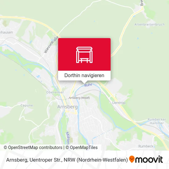 Arnsberg, Uentroper Str. Karte