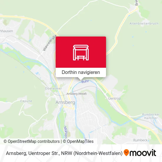 Arnsberg, Uentroper Str. Karte