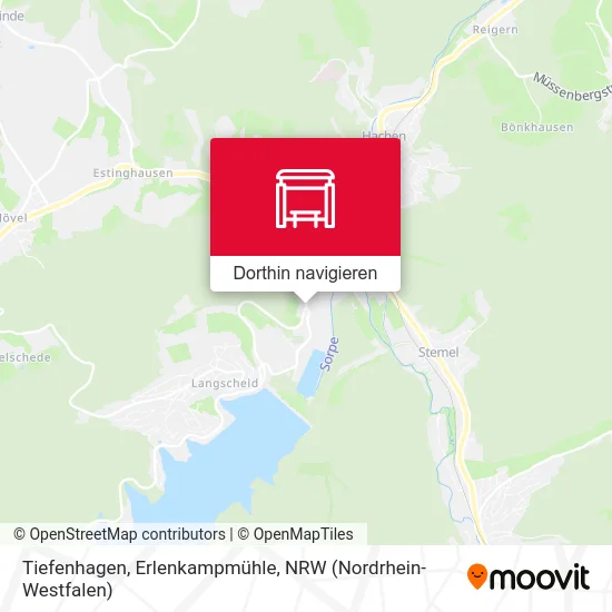 Tiefenhagen, Erlenkampmühle Karte