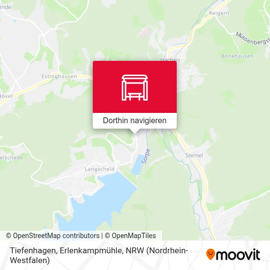 Tiefenhagen, Erlenkampmühle Karte