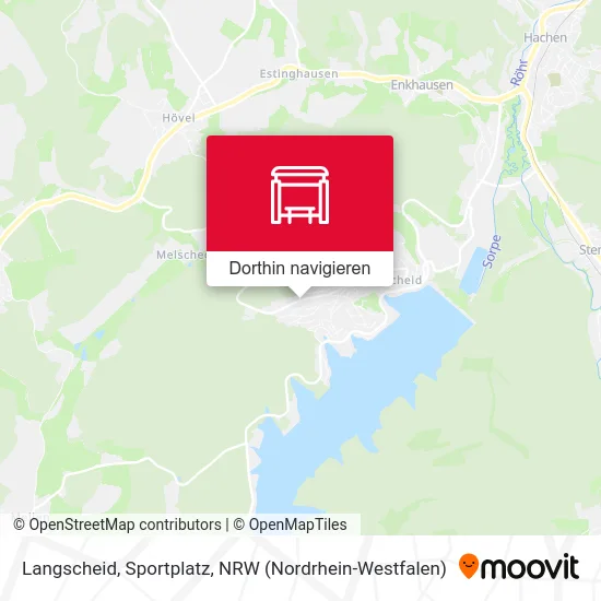 Langscheid, Sportplatz Karte