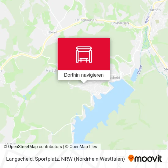 Langscheid, Sportplatz Karte