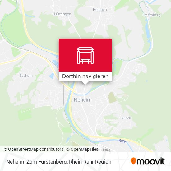 Neheim, Zum Fürstenberg Karte