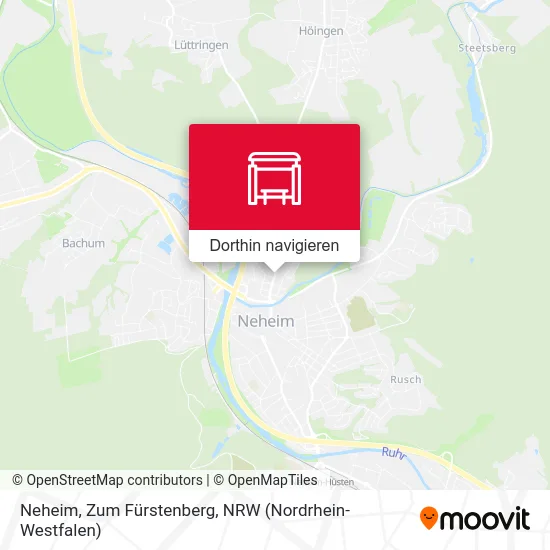 Neheim, Zum Fürstenberg Karte