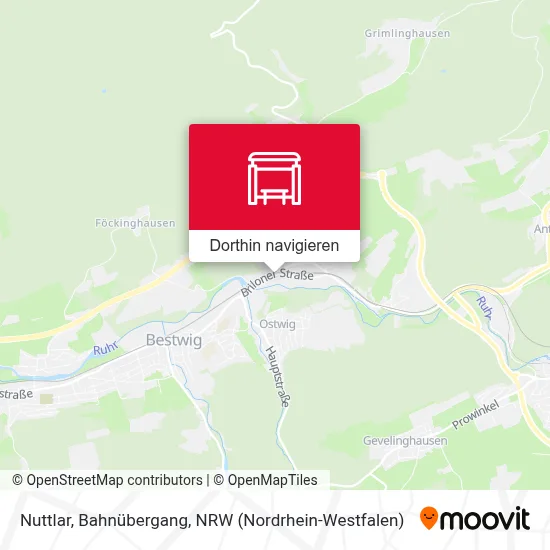 Nuttlar, Bahnübergang Karte