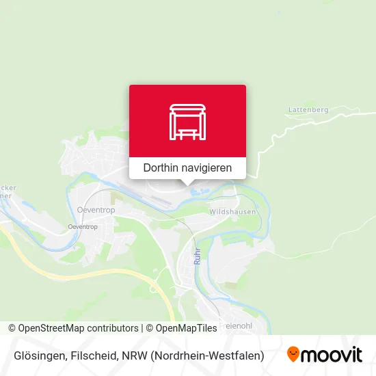 Glösingen, Filscheid Karte