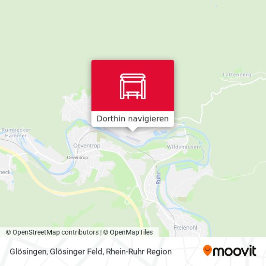 Glösingen, Glösinger Feld Karte