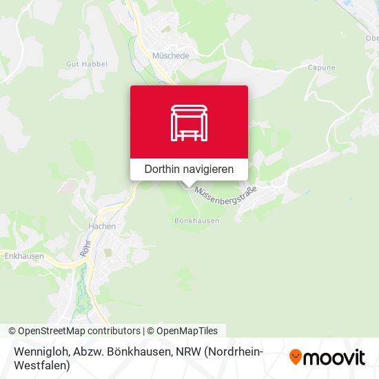 Wennigloh, Abzw. Bönkhausen Karte