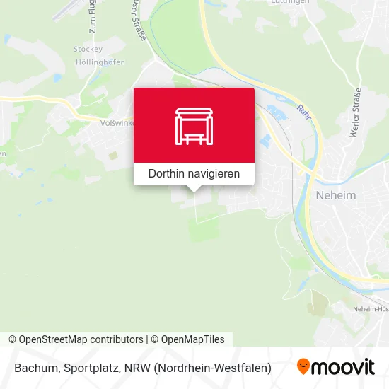 Bachum, Sportplatz Karte