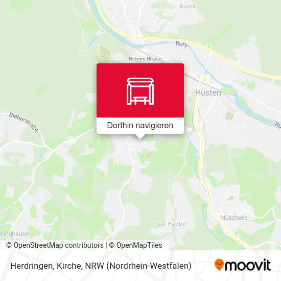 Herdringen, Kirche Karte