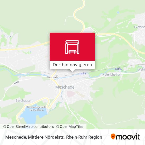 Meschede, Mittlere Nördelstr. Karte