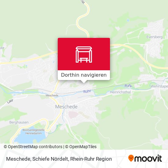 Meschede, Schiefe Nördelt Karte