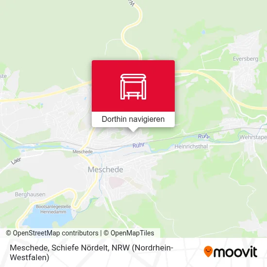 Meschede, Schiefe Nördelt Karte