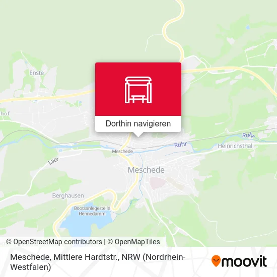 Meschede, Mittlere Hardtstr. Karte