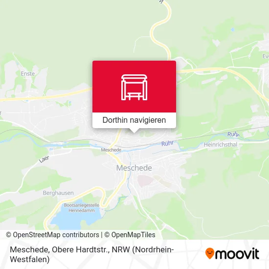 Meschede, Obere Hardtstr. Karte