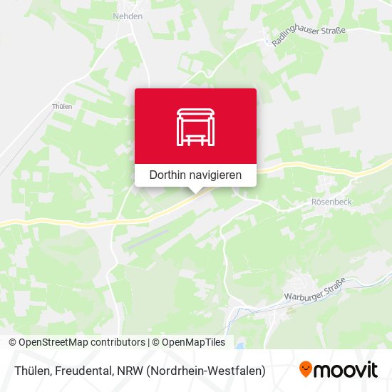 Thülen, Freudental Karte