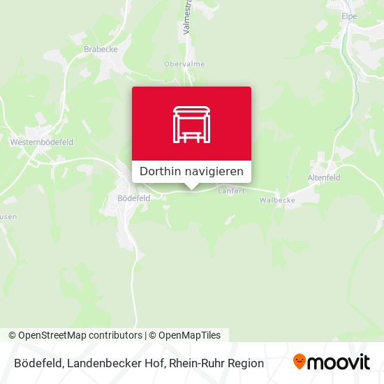 Bödefeld, Landenbecker Hof Karte