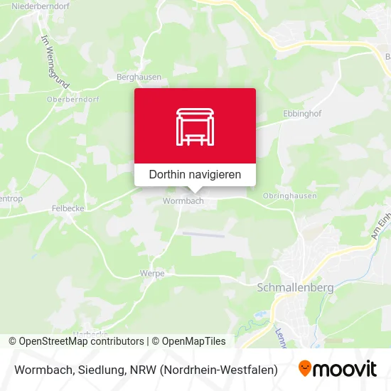 Wormbach, Siedlung Karte